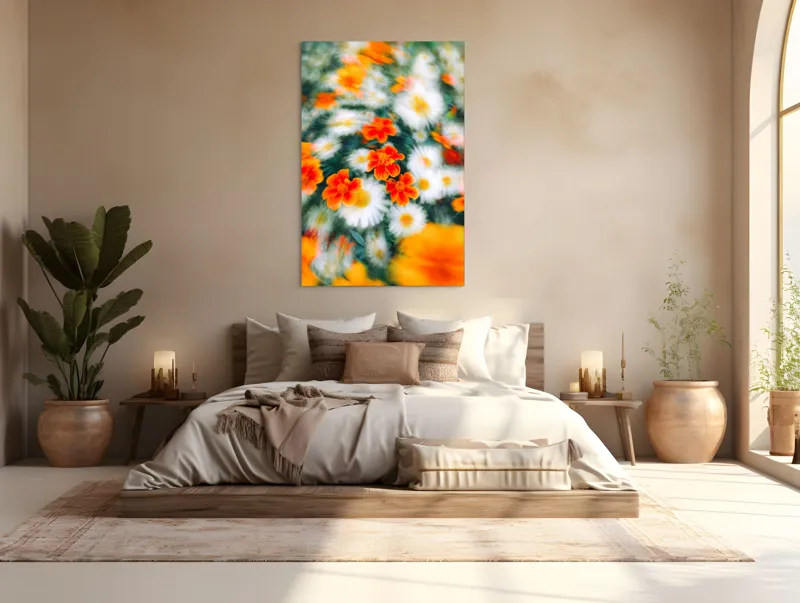 Tablou Canvas, "Vârtejul Vifor Floristic al Verii", 100 x 150 cm – poza 3