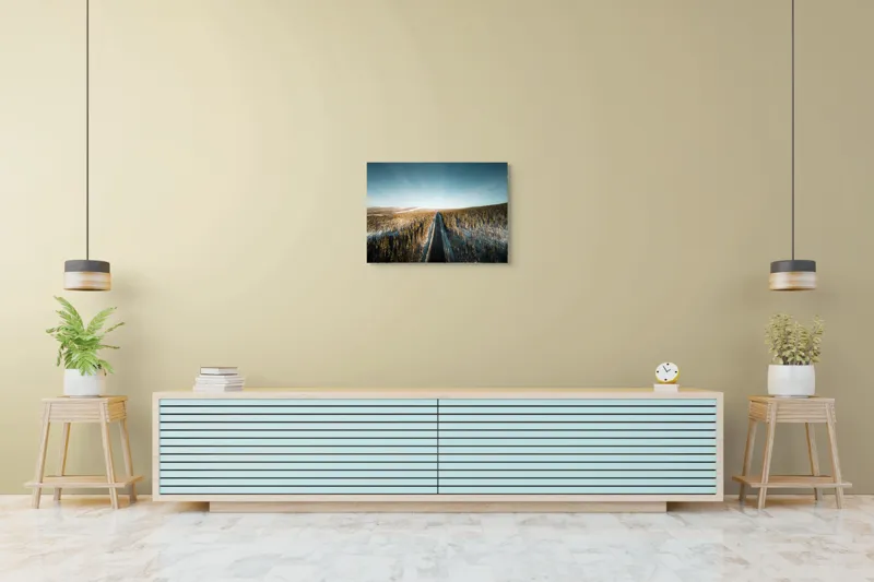 Tablou Canvas, "Drumul spre orizontul înghețat al iernii", 70 x 50 cm – poza 7