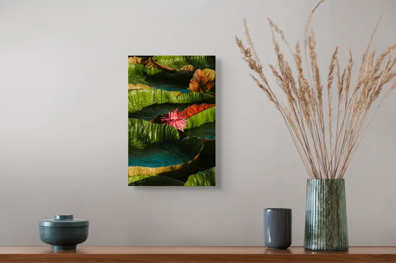 Tablou Canvas Floral cu Flori din Inima Apei, 26 x 39 cm – poza 5