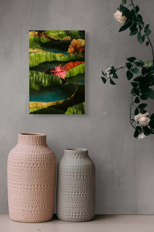 Tablou Canvas Floral cu Flori din Inima Apei, 26 x 39 cm – poza 6