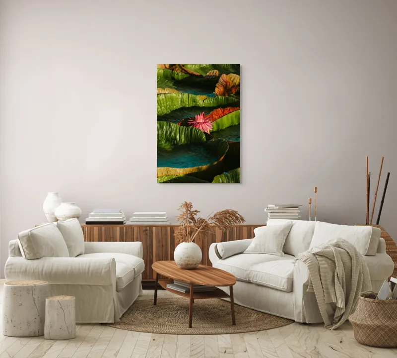 Tablou Canvas Floral cu Flori din Inima Apei, 70 x 100 cm – poza 4