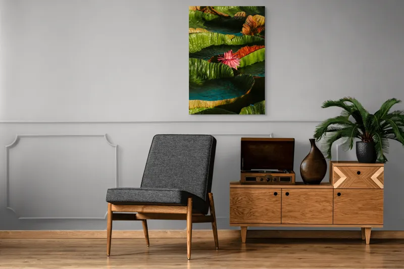 Tablou Canvas Floral cu Flori din Inima Apei, 70 x 100 cm – poza 6