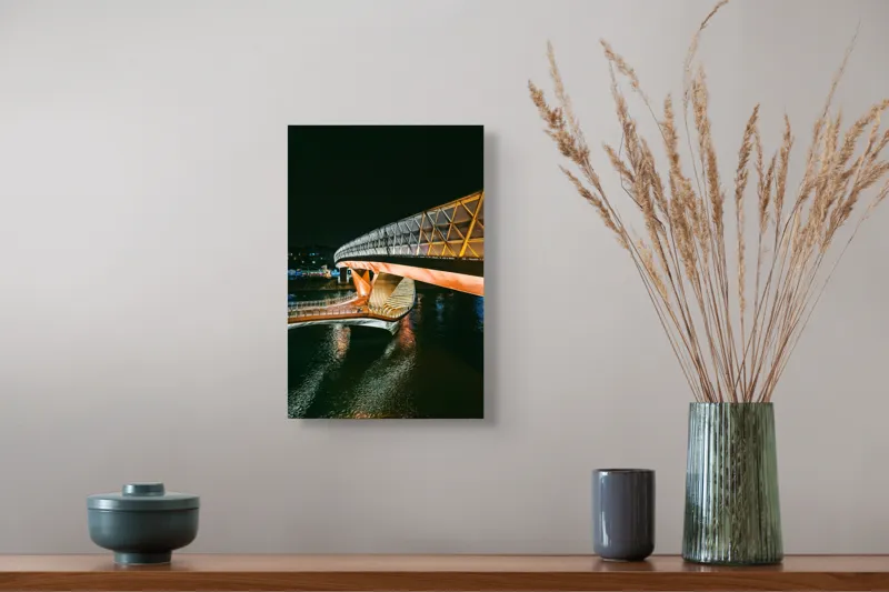Tablou Canvas Podul luminilor în noapte senină, 26 x 39 cm – poza 5