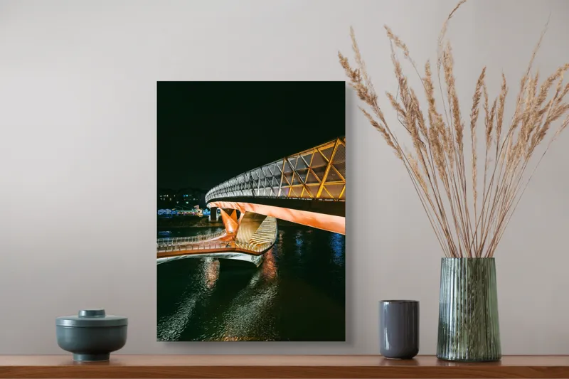 Tablou Canvas Podul luminilor în noapte senină, 39 x 54 cm – poza 3