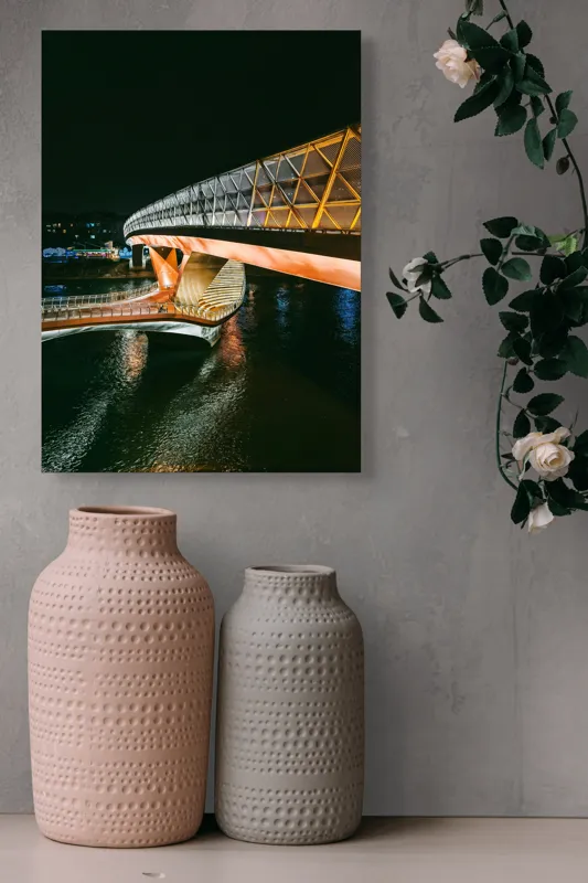 Tablou Canvas Podul luminilor în noapte senină, 39 x 54 cm – poza 6