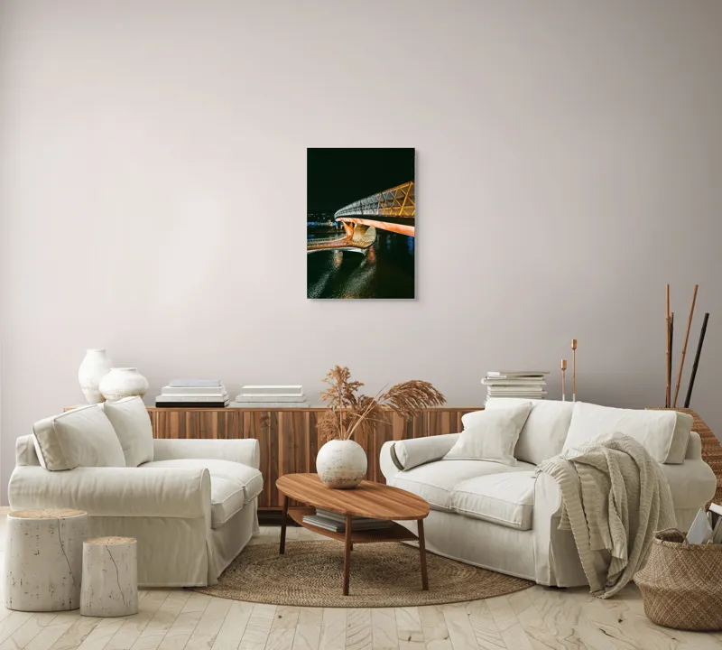 Tablou Canvas Podul luminilor în noapte senină, 50 x 70 cm – poza 4