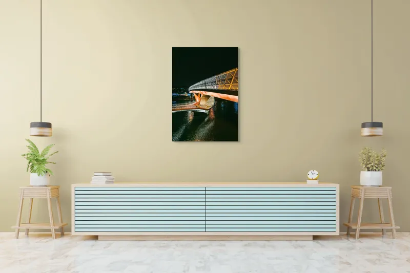 Tablou Canvas Podul luminilor în noapte senină, 70 x 100 cm – poza 5