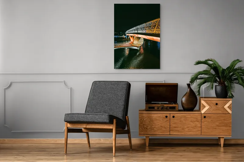 Tablou Canvas Podul luminilor în noapte senină, 70 x 100 cm – poza 6