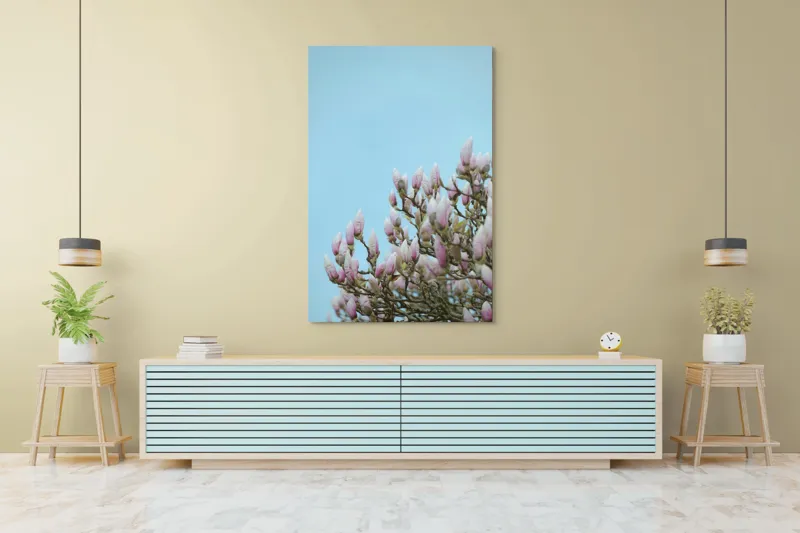 Tablou Canvas, "Muguri de magnolie sub cer senin", 100 x 150 cm – poza 4