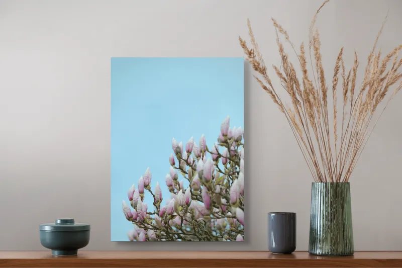 Tablou Canvas, "Muguri de magnolie sub cer senin", 39 x 54 cm – poza 3