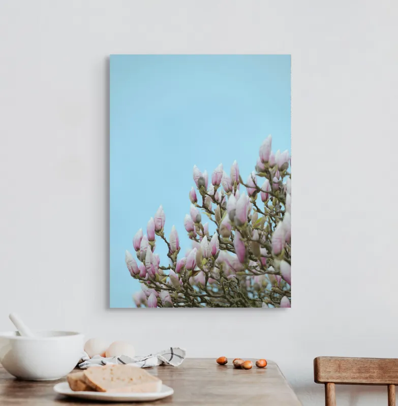 Tablou Canvas, "Muguri de magnolie sub cer senin", 50 x 70 cm – poza 3