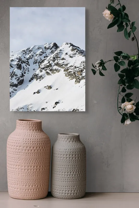 Tablou Canvas Vârfuri Alpine Sub Cer Înghețat, 39 x 54 cm – poza 6