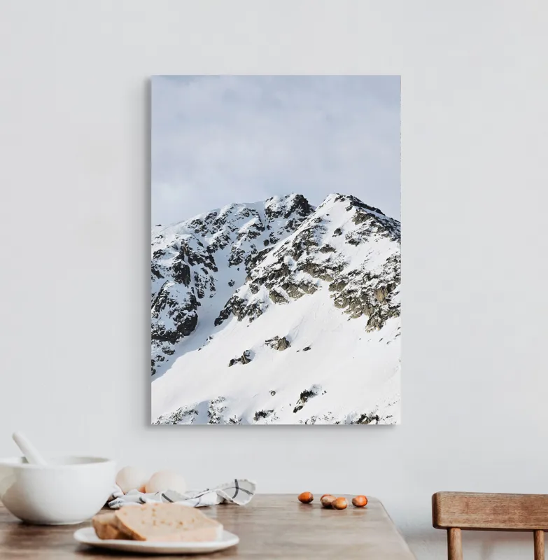 Tablou Canvas Vârfuri Alpine Sub Cer Înghețat, 50 x 70 cm – poza 3