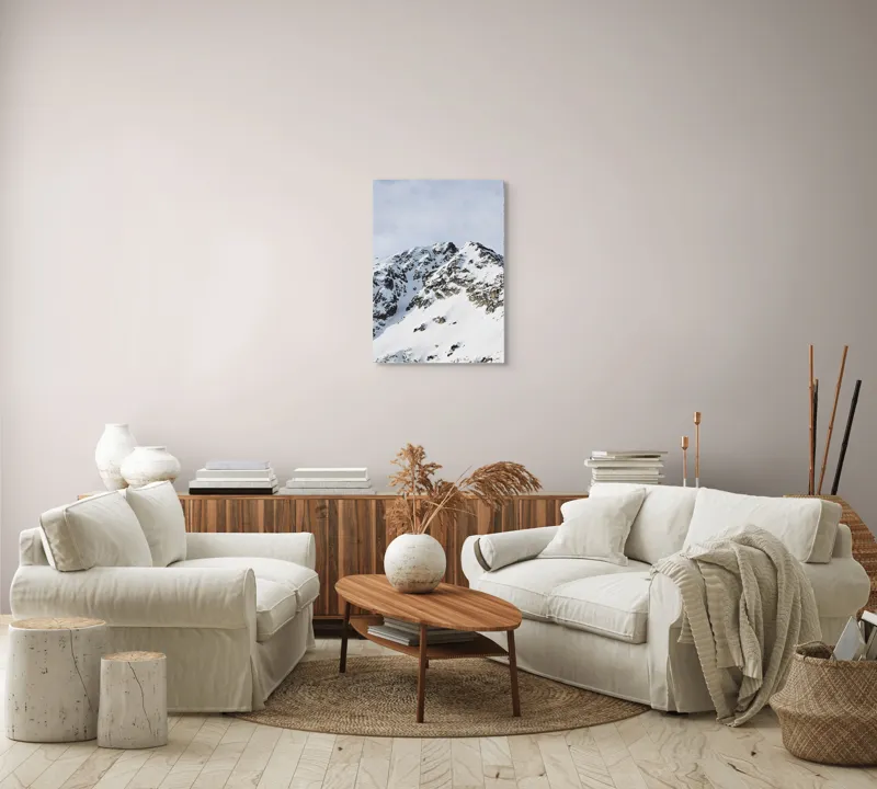 Tablou Canvas Vârfuri Alpine Sub Cer Înghețat, 50 x 70 cm – poza 4