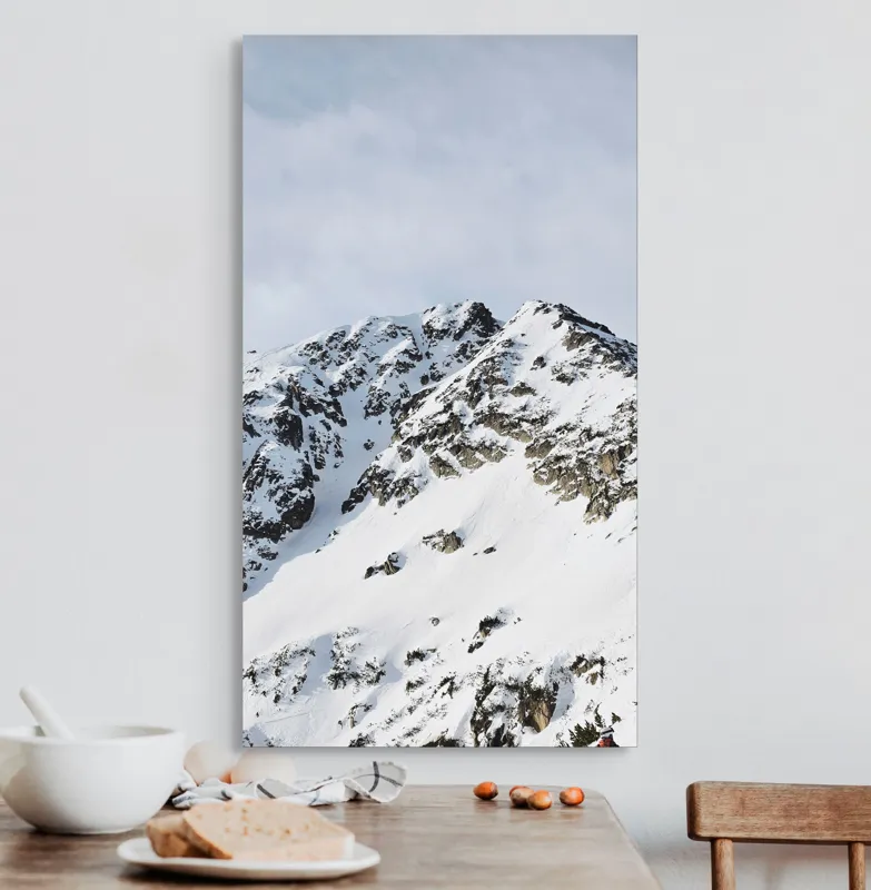 Tablou Canvas Vârfuri Alpine Sub Cer Înghețat, 50 x 90 cm – poza 3