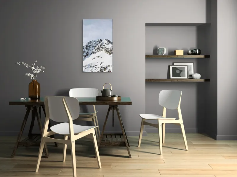 Tablou Canvas Vârfuri Alpine Sub Cer Înghețat, 50 x 90 cm – poza 4