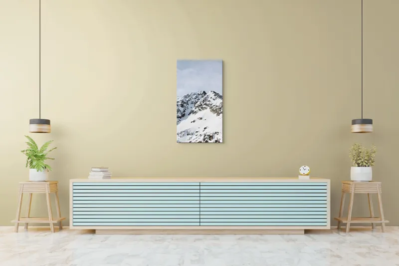 Tablou Canvas Vârfuri Alpine Sub Cer Înghețat, 50 x 90 cm – poza 6