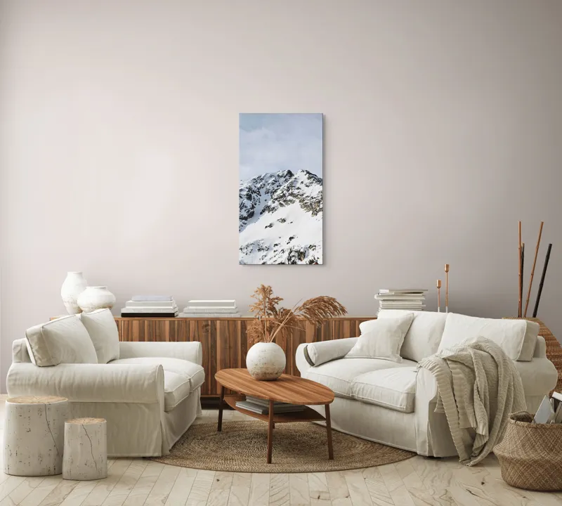 Tablou Canvas Vârfuri Alpine Sub Cer Înghețat, 50 x 90 cm – poza 7