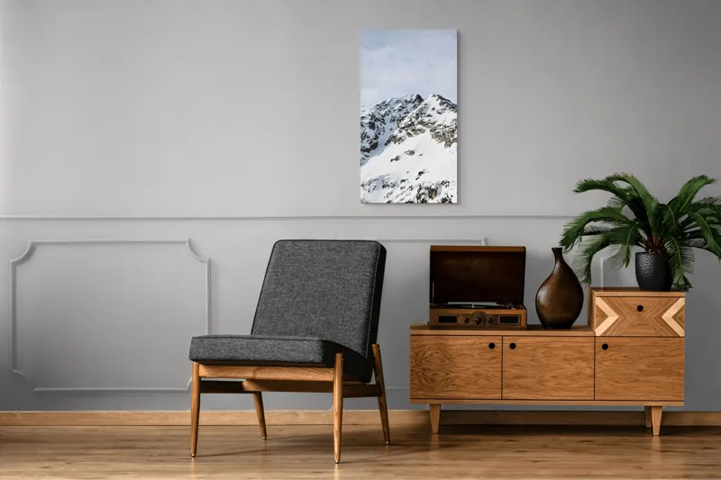 Tablou Canvas Vârfuri Alpine Sub Cer Înghețat, 50 x 90 cm – poza 8