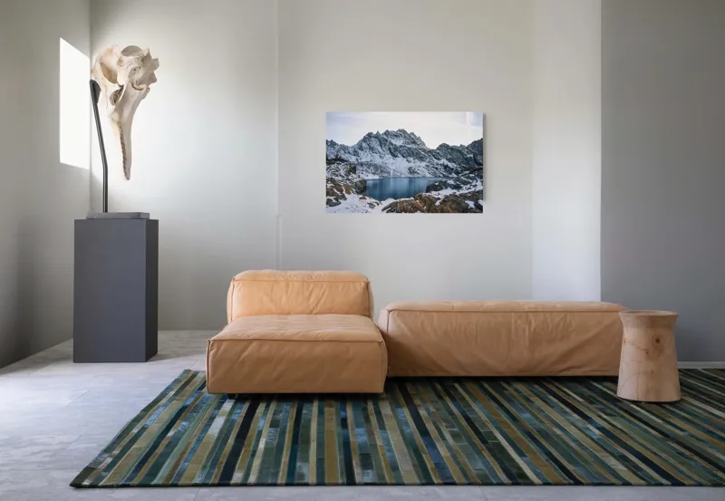 Tablou Canvas, "Lacul înghețat sub cerul albstru", 90 x 50 cm – poza 8