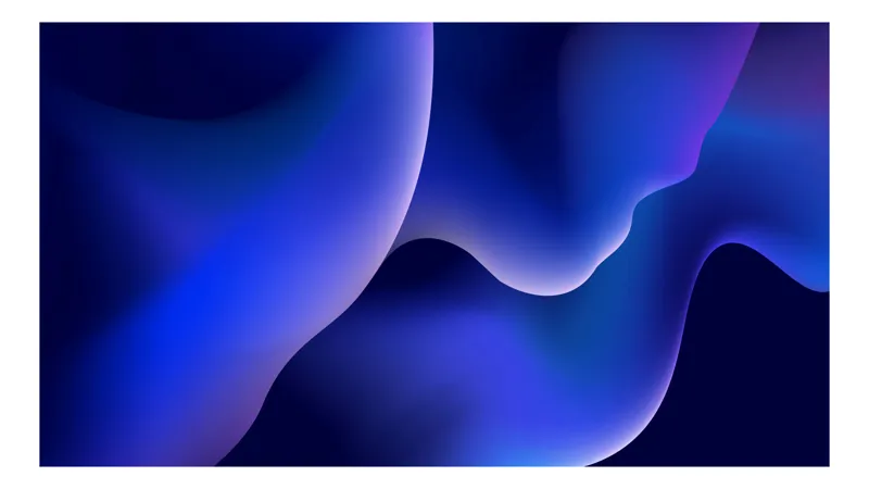 Tablou Canvas Abstract cu Curbe în Albastru Nocturn, 100 x 100 cm