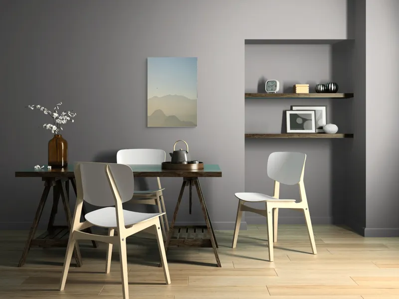 Tablou Canvas pe tema Zbor solitar peste munți adormiți, siluete și lumină natur, 50 x 70 cm – poza 5