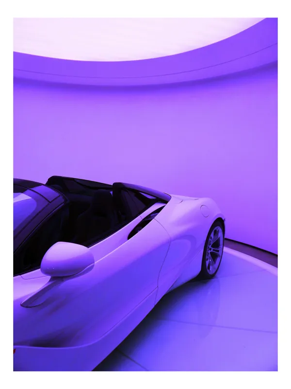 Tablou Canvas 'Vis electric sub cer violet' - Art decor mural, 50 x 50 cm
