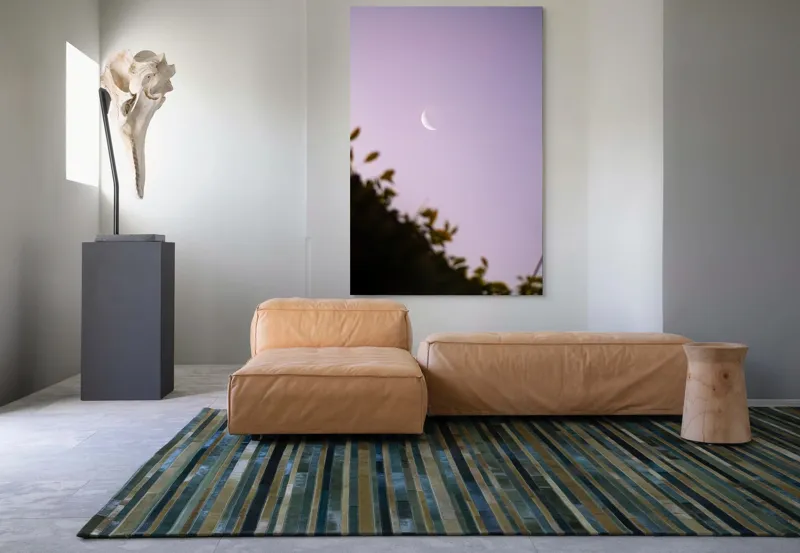Tablou Canvas Luna serenă peste frunze adormite, 100 x 150 cm – poza 7
