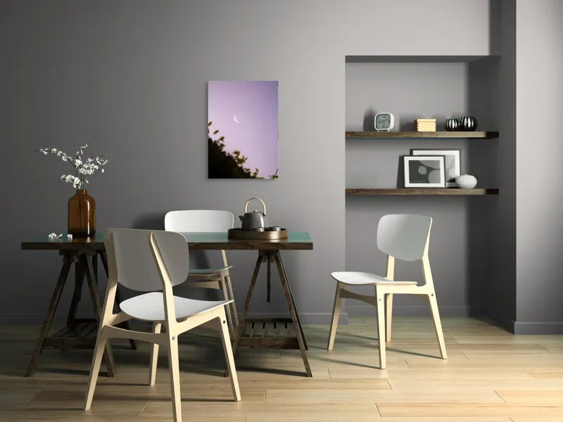 Tablou Canvas Luna serenă peste frunze adormite, 50 x 70 cm – poza 5