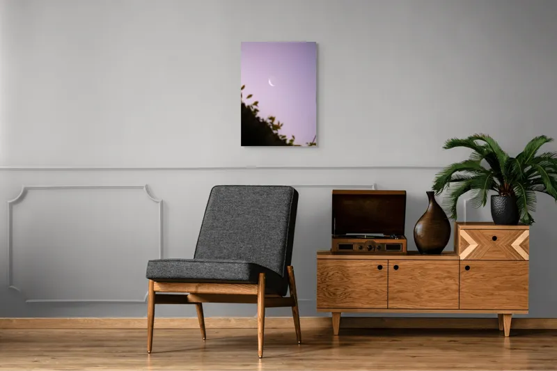 Tablou Canvas Luna serenă peste frunze adormite, 50 x 70 cm – poza 8