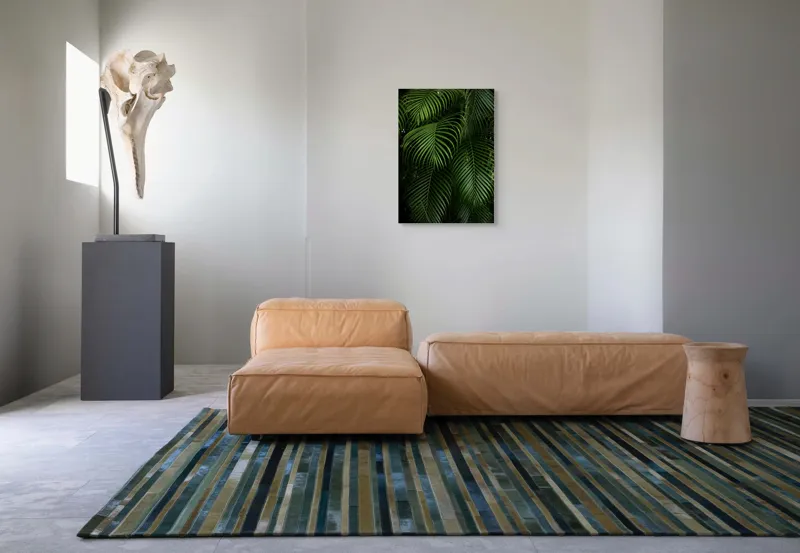 Tablou Canvas, "Verdetul tropical ascunzând secretele junglei", Frunze, Verzi, Tropicale, Luxuriante, Naturale, Vii, Texturate, Dense, Relaxante, Elegant., 50 x 70 cm – poza 7