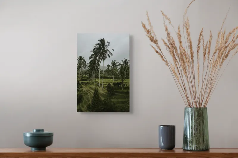 Tablou Canvas cu Palmieri și Terase de Orez, 26 x 39 cm – poza 5