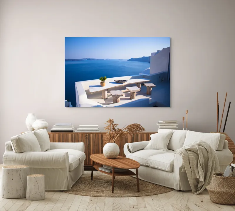 Tablou Canvas, Priveliște la Marea Egee, , Decorativ, 150 x 100 cm – poza 3