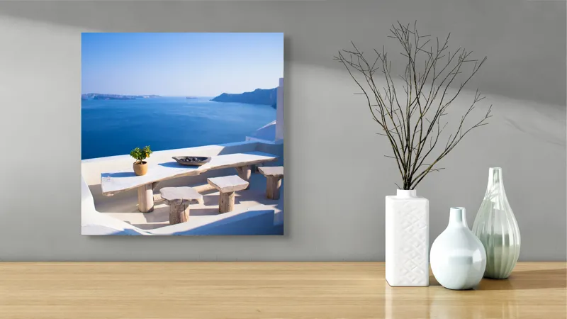 Tablou Canvas, Priveliște la Marea Egee, , Decorativ, 50 x 50 cm – poza 3