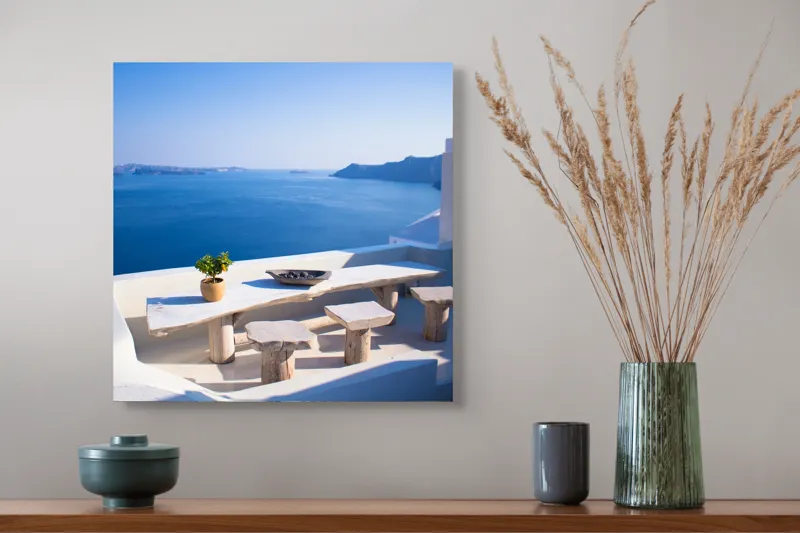 Tablou Canvas, Priveliște la Marea Egee, , Decorativ, 50 x 50 cm – poza 4