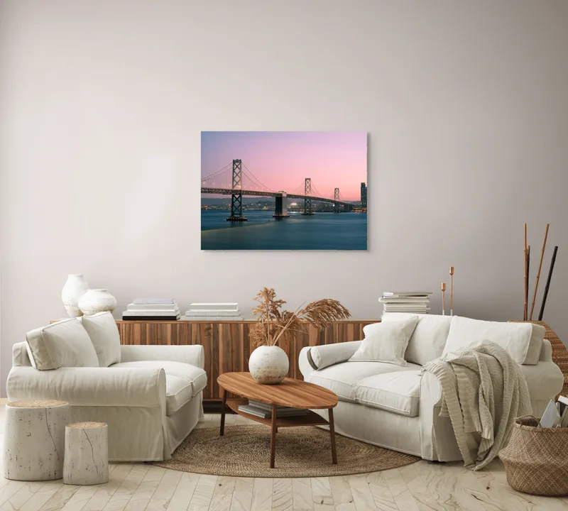 Tablou Canvas, Pod în Amurg, Peisaj Urban, , Multicolor, 100 x 70 cm – poza 3
