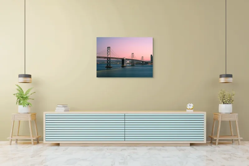Tablou Canvas, Pod în Amurg, Peisaj Urban, , Multicolor, 100 x 70 cm – poza 4