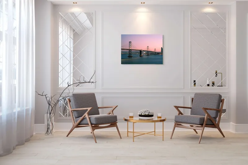 Tablou Canvas, Pod în Amurg, Peisaj Urban, , Multicolor, 100 x 70 cm – poza 5