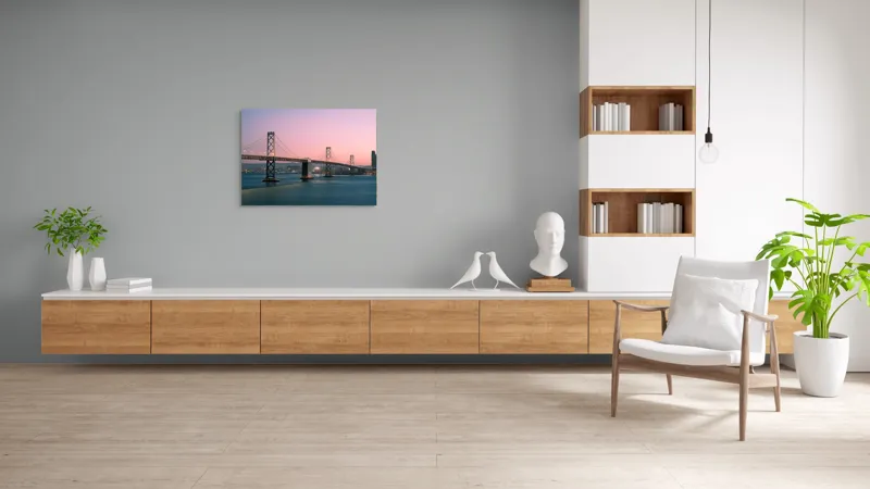 Tablou Canvas, Pod în Amurg, Peisaj Urban, , Multicolor, 100 x 70 cm – poza 6