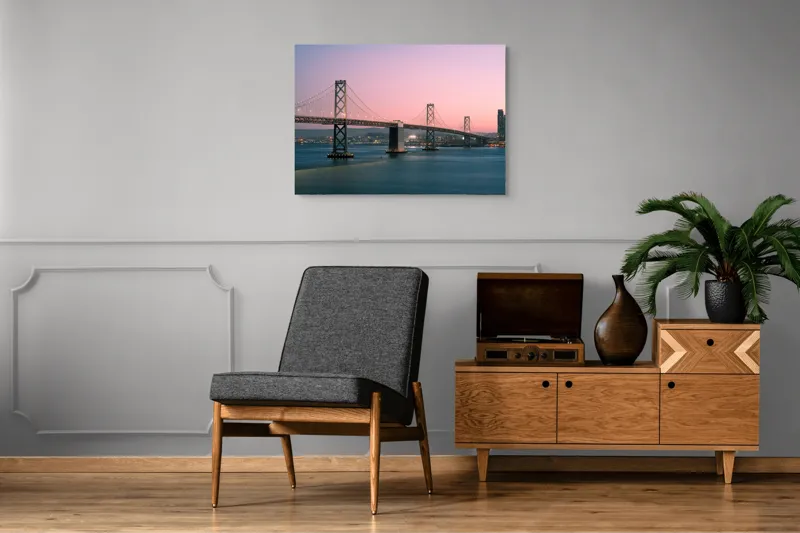 Tablou Canvas, Pod în Amurg, Peisaj Urban, , Multicolor, 100 x 70 cm – poza 8