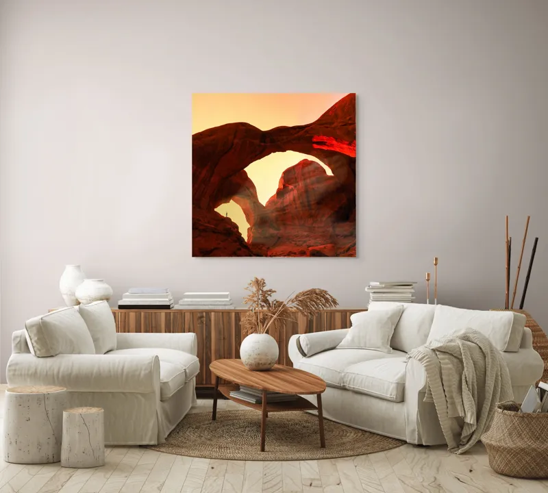 Tablou Canvas, "Vraja Luminii la Portalul Stâncilor Roșii", 100 x 100 cm – poza 3