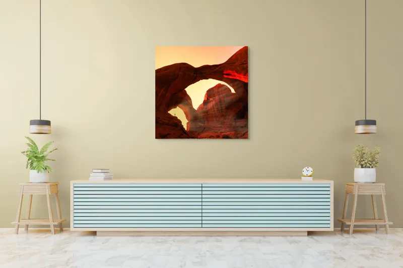 Tablou Canvas, "Vraja Luminii la Portalul Stâncilor Roșii", 100 x 100 cm – poza 5