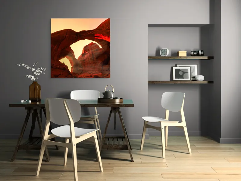 Tablou Canvas, "Vraja Luminii la Portalul Stâncilor Roșii", 100 x 100 cm – poza 6