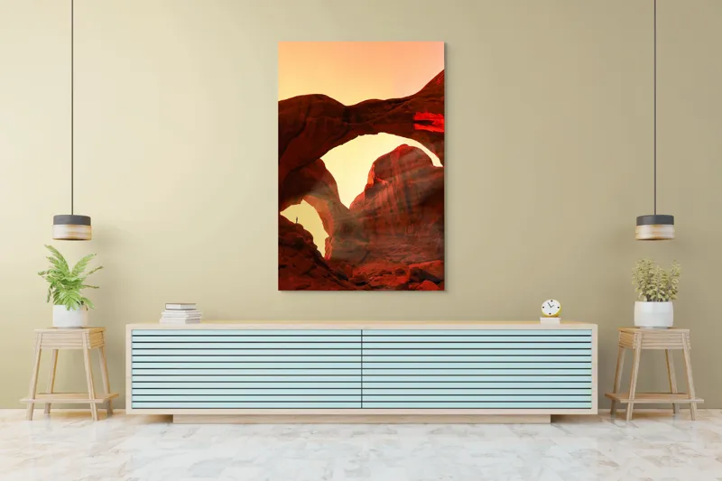 Tablou Canvas, "Vraja Luminii la Portalul Stâncilor Roșii", 100 x 150 cm – poza 4