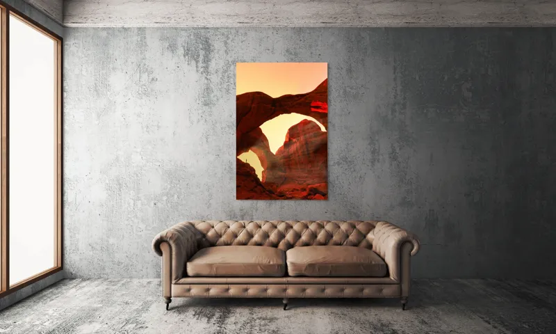 Tablou Canvas, "Vraja Luminii la Portalul Stâncilor Roșii", 100 x 150 cm – poza 6