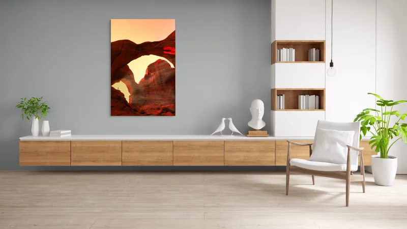 Tablou Canvas, "Vraja Luminii la Portalul Stâncilor Roșii", 100 x 150 cm – poza 8