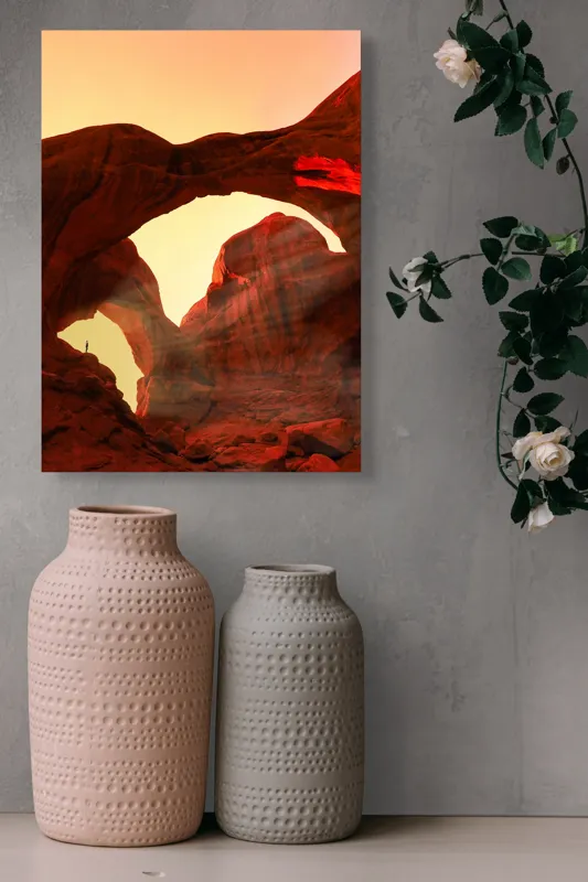 Tablou Canvas, "Vraja Luminii la Portalul Stâncilor Roșii", 39 x 54 cm – poza 6