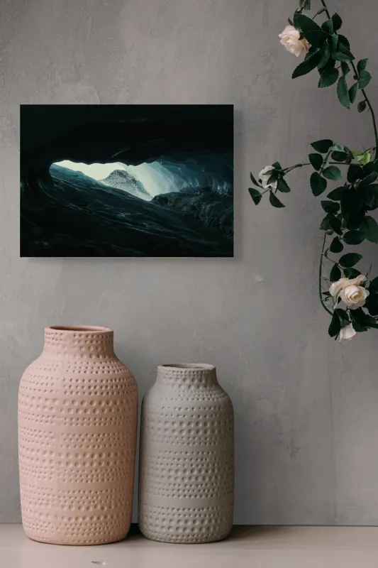 Tablou Canvas, Peisaj cu Ghețar și Peșteră de Gheață, 54 x 39 cm – poza 8