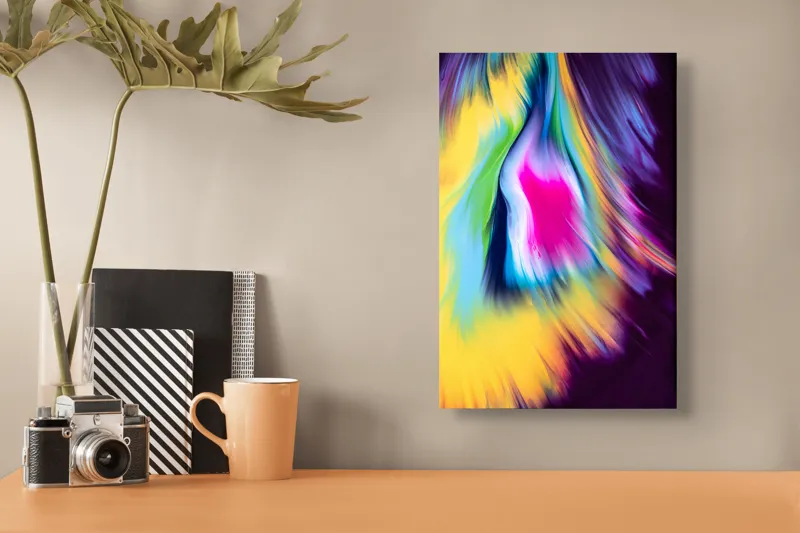 Tablou Canvas Abstract Multicolor pentru Decorarea Interiorului, 26 x 39 cm – poza 3