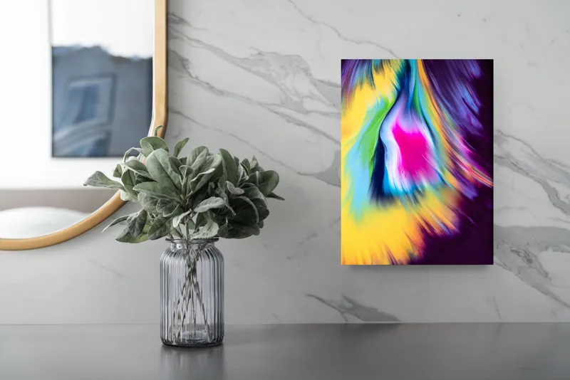 Tablou Canvas Abstract Multicolor pentru Decorarea Interiorului, 26 x 39 cm – poza 4